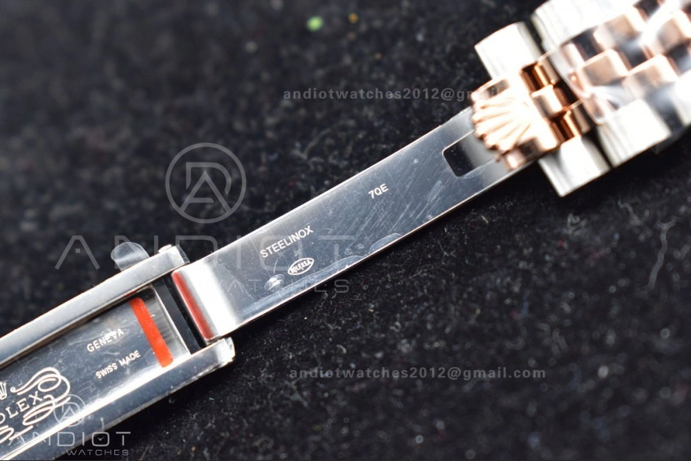 DateJust 31 Ladies 278289 WF RG 316L Steel Silver Dial Diamonds Bezel and Markers on President Syle Bracelet