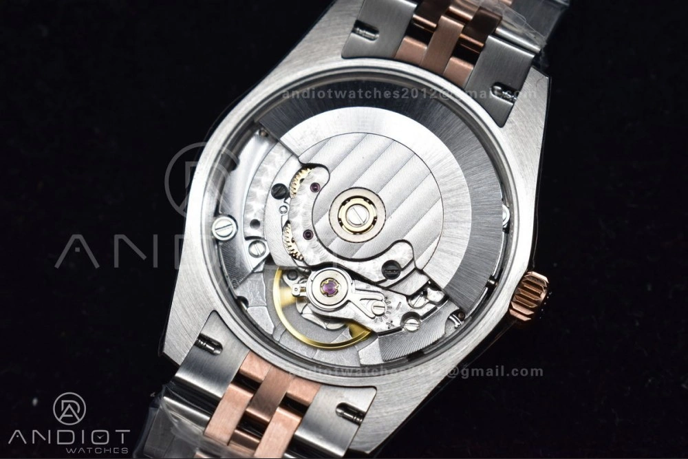 DateJust 31 Ladies 278289 WF RG 316L Steel Silver Dial Diamonds Bezel and Markers on President Syle Bracelet