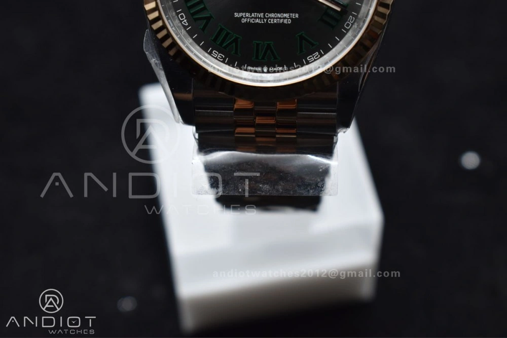 DateJust 36 126231 Clean 1:1 Best Edition 904L Steel Gray DIal Green Roman Marker on SS RG Jubilee Bracelet VR3235