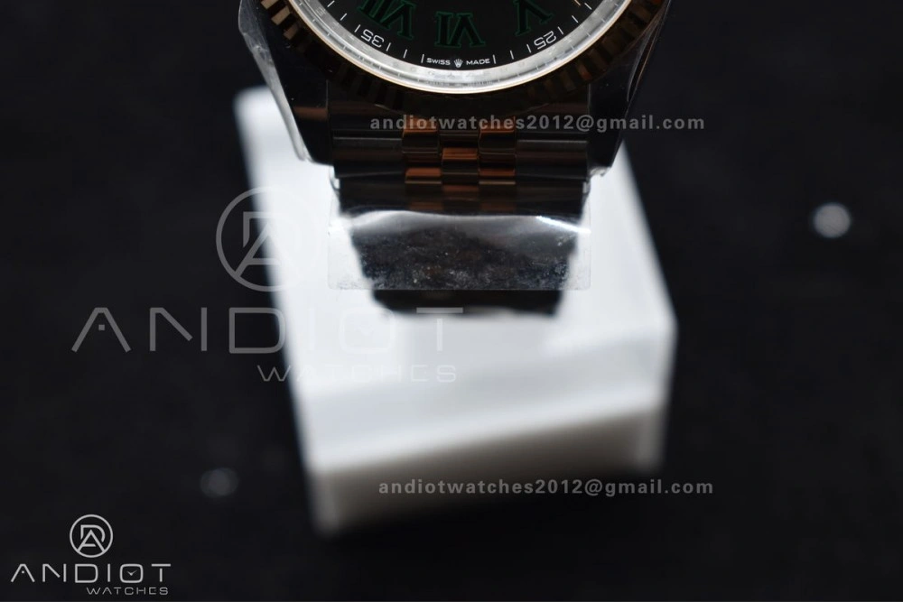 DateJust 36 126231 Clean 1:1 Best Edition 904L Steel Gray DIal Green Roman Marker on SS RG Jubilee Bracelet VR3235