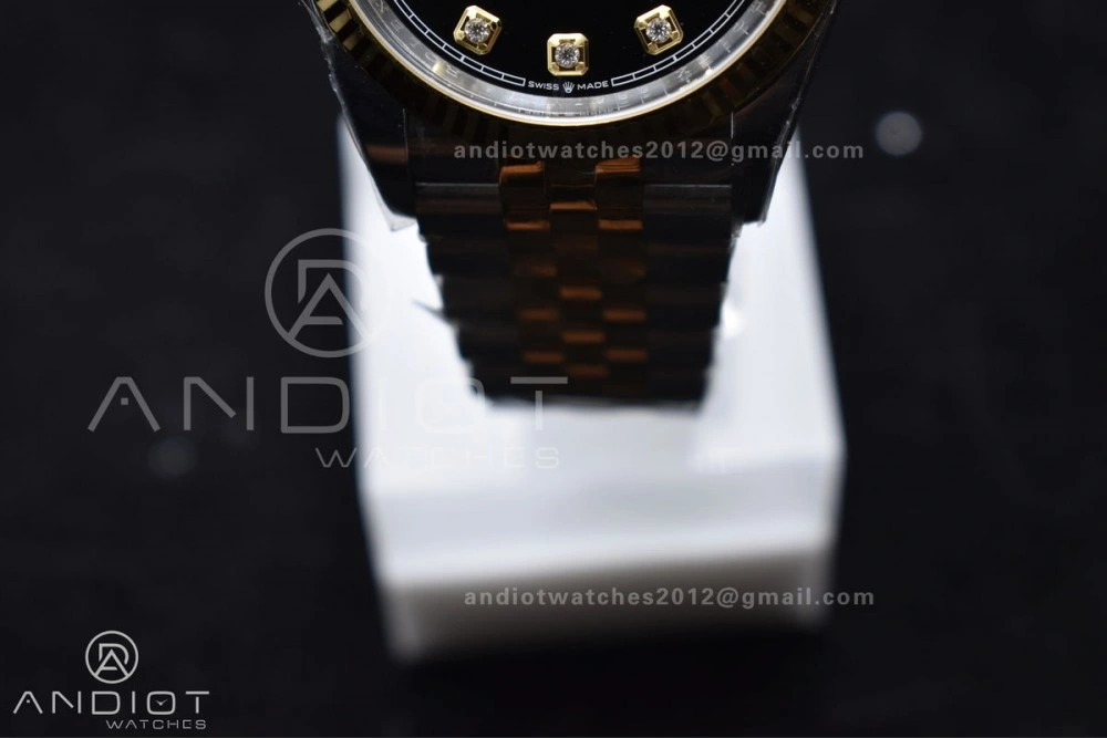 DateJust 36 126233 Clean 1:1 Best Edition 904L Steel Black Diamonds Dial on SS YG Jubilee Bracelet VR3235