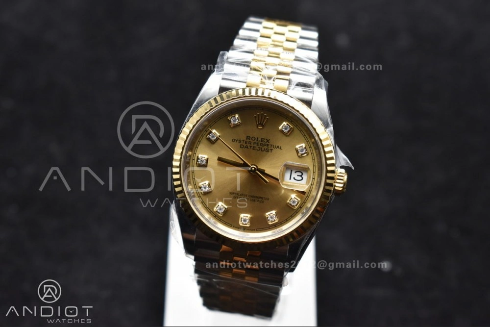 DateJust 36 126233 Clean 1:1 Best Edition 904L Steel YG Diamonds Dial on SS YG Jubilee Bracelet VR3235