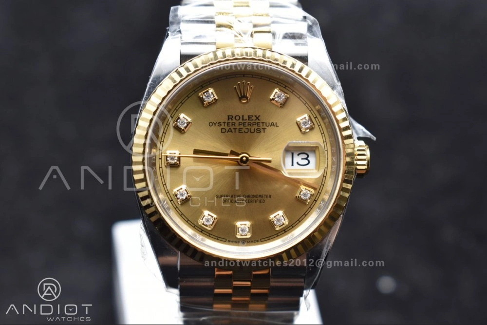 DateJust 36 126233 Clean 1:1 Best Edition 904L Steel YG Diamonds Dial on SS YG Jubilee Bracelet VR3235