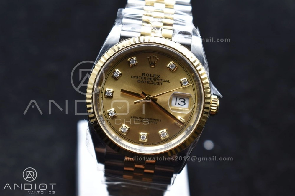 DateJust 36 126233 Clean 1:1 Best Edition 904L Steel YG Diamonds Dial on SS YG Jubilee Bracelet VR3235