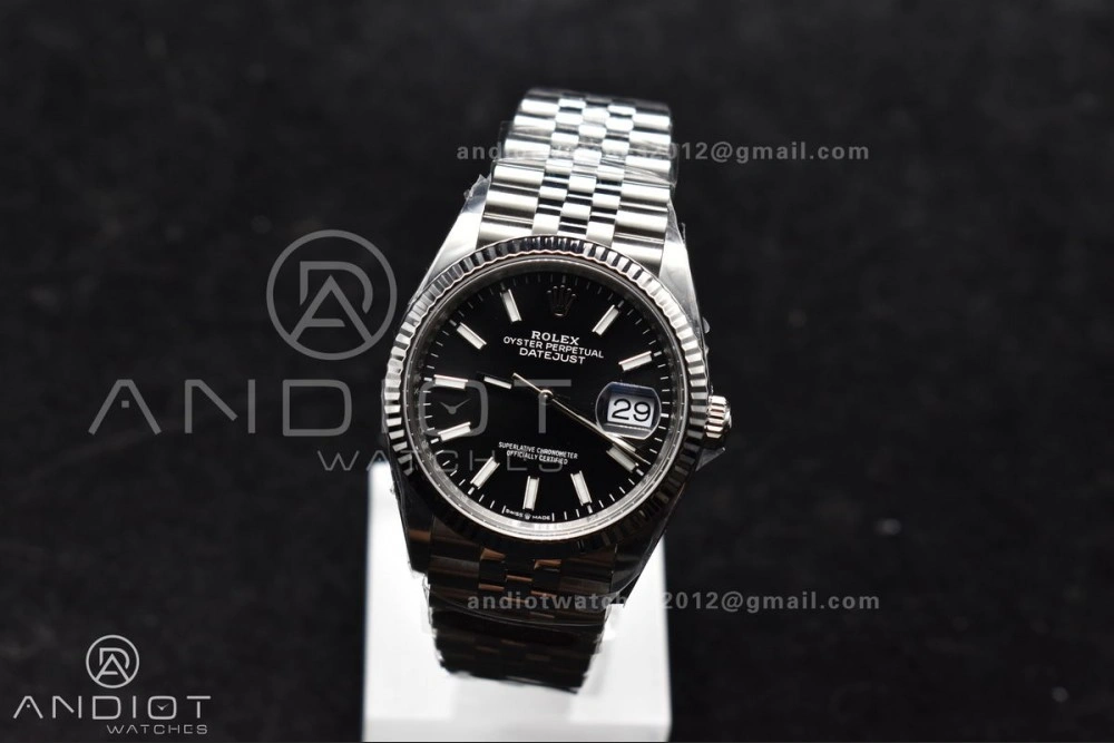DateJust 36 126234 Clean 1:1 Best Edition 904L Steel Black Stick Dial on Jubilee Bracelet VR3235