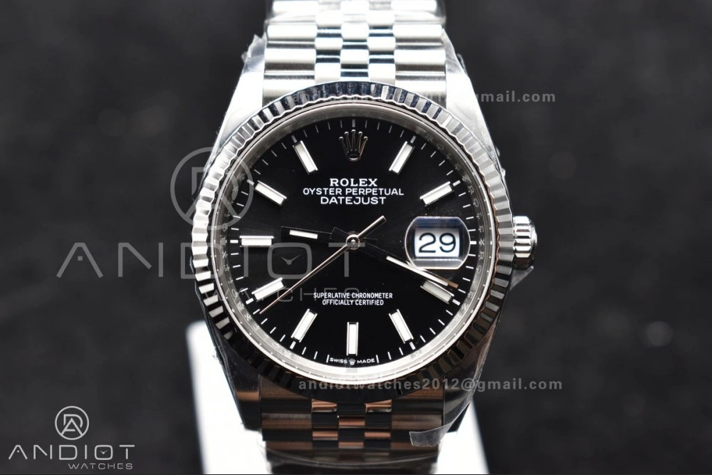 DateJust 36 126234 Clean 1:1 Best Edition 904L Steel Black Stick Dial on Jubilee Bracelet VR3235