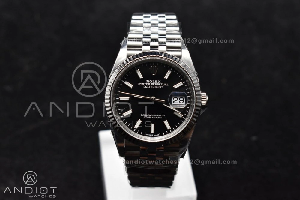 DateJust 36 126234 Clean 1:1 Best Edition 904L Steel Black Stick Dial on Jubilee Bracelet VR3235
