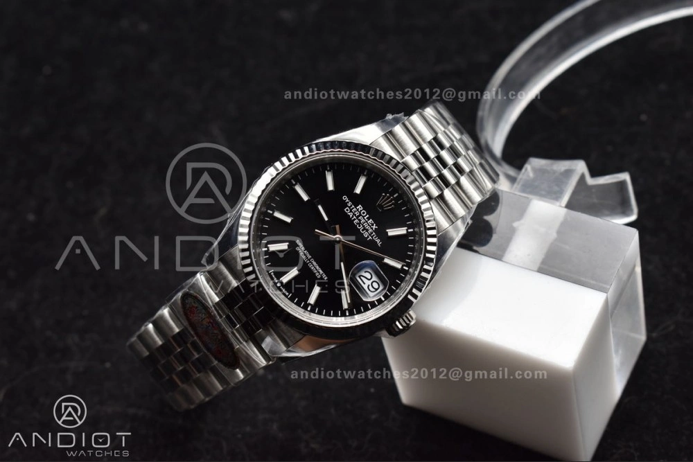 DateJust 36 126234 Clean 1:1 Best Edition 904L Steel Black Stick Dial on Jubilee Bracelet VR3235