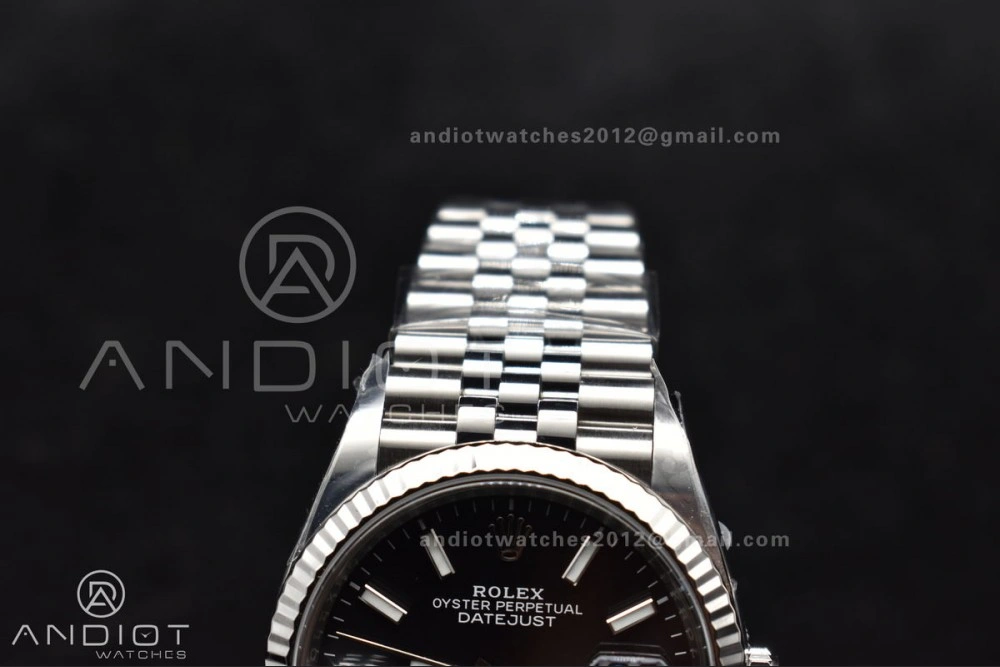 DateJust 36 126234 Clean 1:1 Best Edition 904L Steel Black Stick Dial on Jubilee Bracelet VR3235