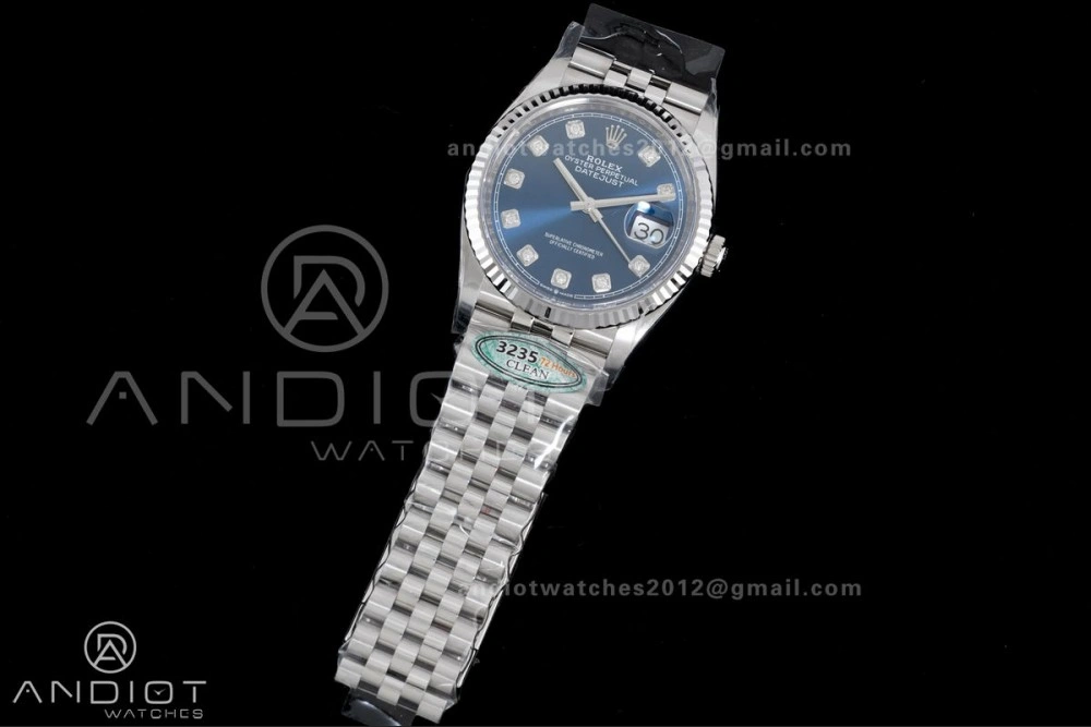 DateJust 36 126234 Clean 1:1 Best Edition 904L Steel Blue Diamonds Dial on Jubilee Bracelet SH3235