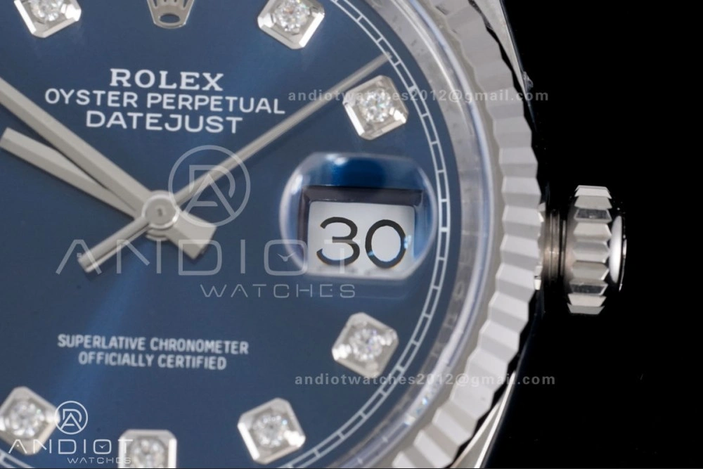 DateJust 36 126234 Clean 1:1 Best Edition 904L Steel Blue Diamonds Dial on Jubilee Bracelet SH3235