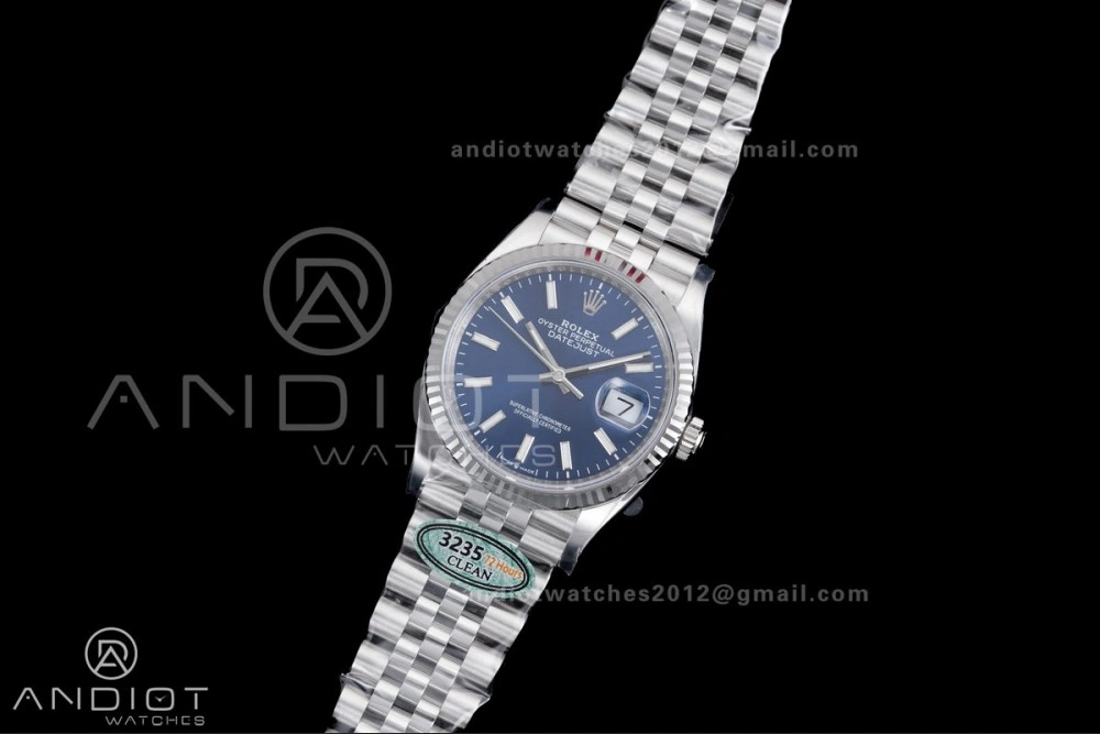 DateJust 36 126234 Clean 1:1 Best Edition 904L Steel Blue Stick Dial on Jubilee Bracelet SH3235