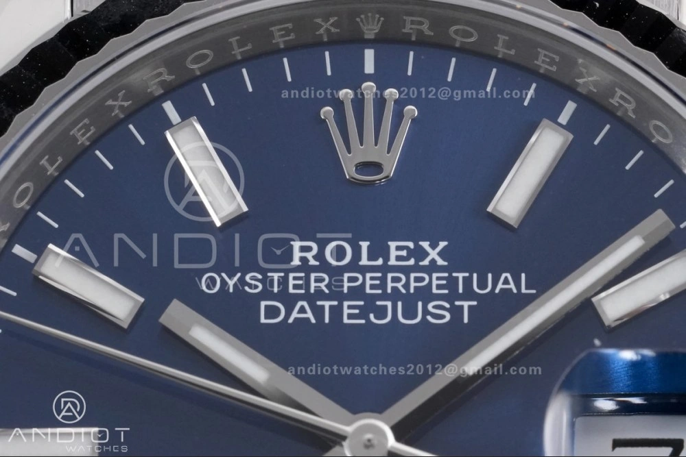 DateJust 36 126234 Clean 1:1 Best Edition 904L Steel Blue Stick Dial on Jubilee Bracelet SH3235