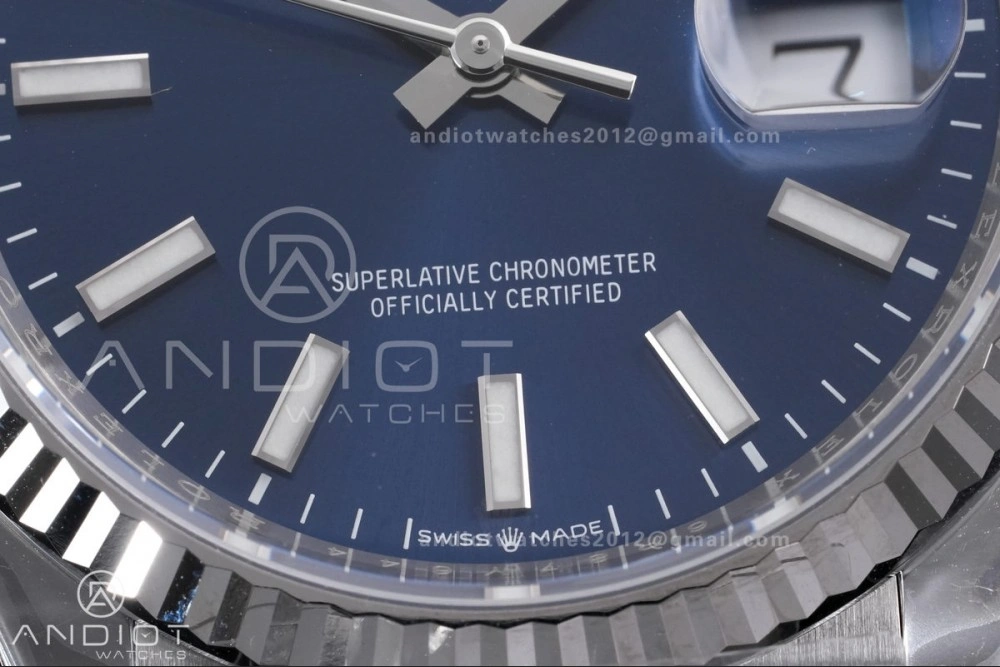 DateJust 36 126234 Clean 1:1 Best Edition 904L Steel Blue Stick Dial on Jubilee Bracelet SH3235