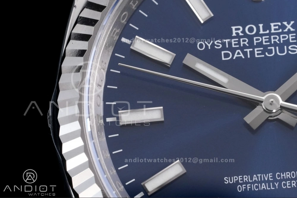 DateJust 36 126234 Clean 1:1 Best Edition 904L Steel Blue Stick Dial on Jubilee Bracelet SH3235
