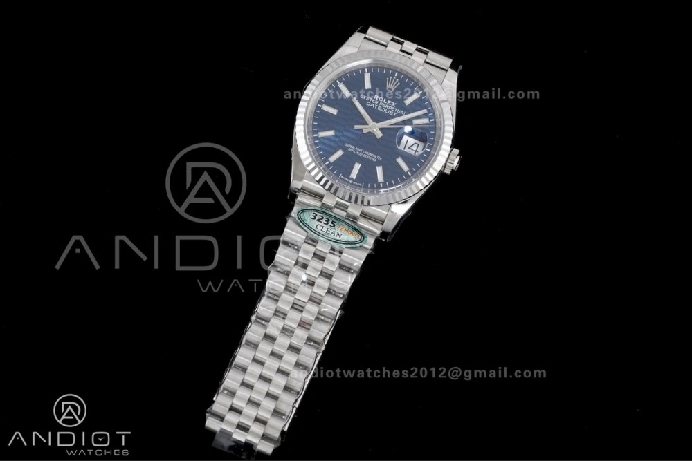 DateJust 36 126234 Clean 1:1 Best Edition 904L Steel Blue Texted Dial on Jubilee Bracelet SH3235