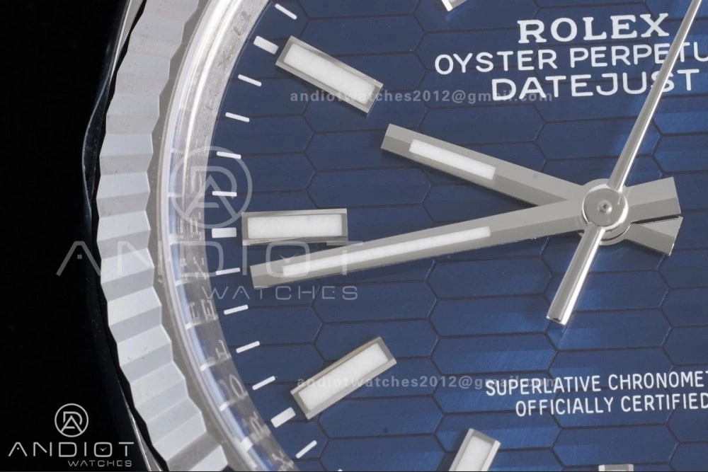 DateJust 36 126234 Clean 1:1 Best Edition 904L Steel Blue Texted Dial on Jubilee Bracelet SH3235