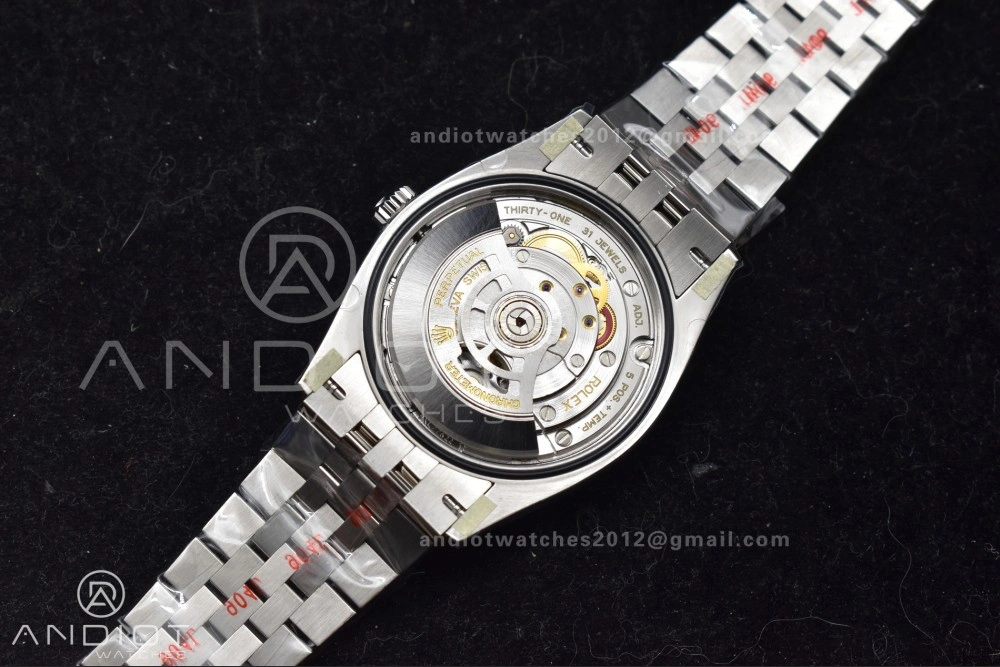 DateJust 36 126234 Clean 1:1 Best Edition 904L Steel Gray Dial Green Roman Markers on Jubilee Bracelet VR3235