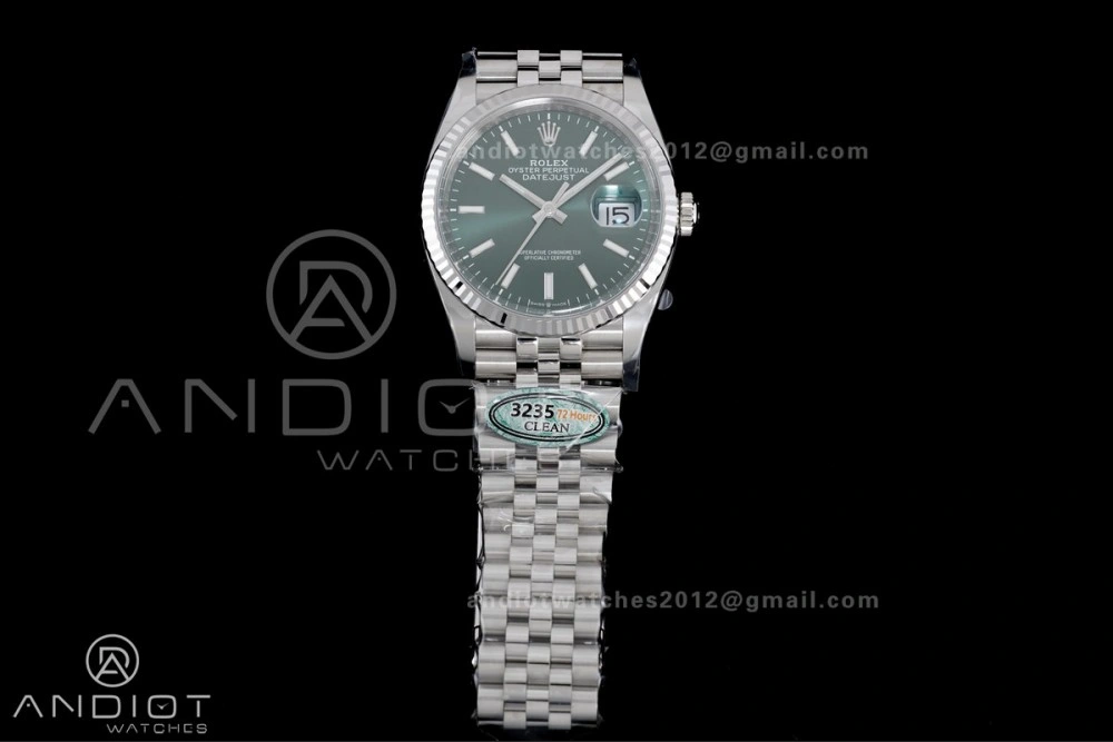 DateJust 36 126234 Clean 1:1 Best Edition 904L Steel Green Stick Dial on Jubilee Bracelet SH3235