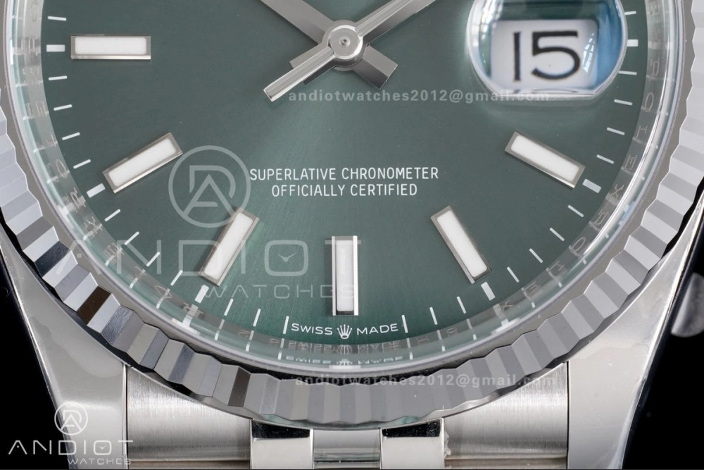 DateJust 36 126234 Clean 1:1 Best Edition 904L Steel Green Stick Dial on Jubilee Bracelet SH3235