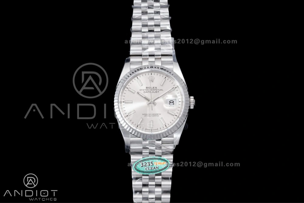 DateJust 36 126234 Clean 1:1 Best Edition 904L Steel Silver Stick Dial on Jubilee Bracelet SH3235