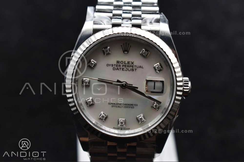 DateJust 36 126234 Clean 1:1 Best Edition 904L Steel White MOP Diamonds Dial on Jubilee Bracelet VR3235