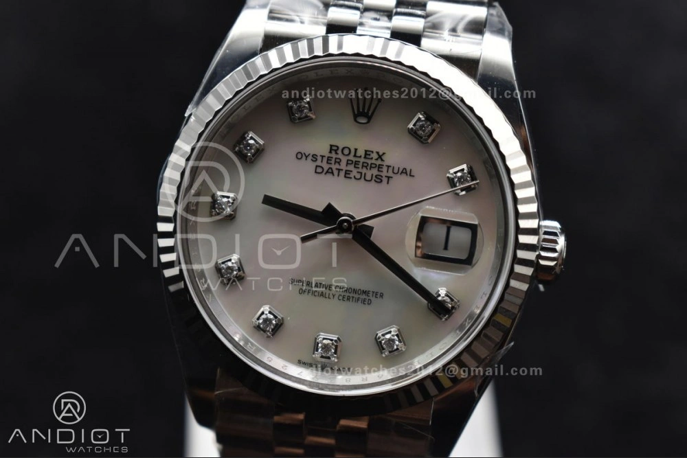 DateJust 36 126234 Clean 1:1 Best Edition 904L Steel White MOP Diamonds Dial on Jubilee Bracelet VR3235