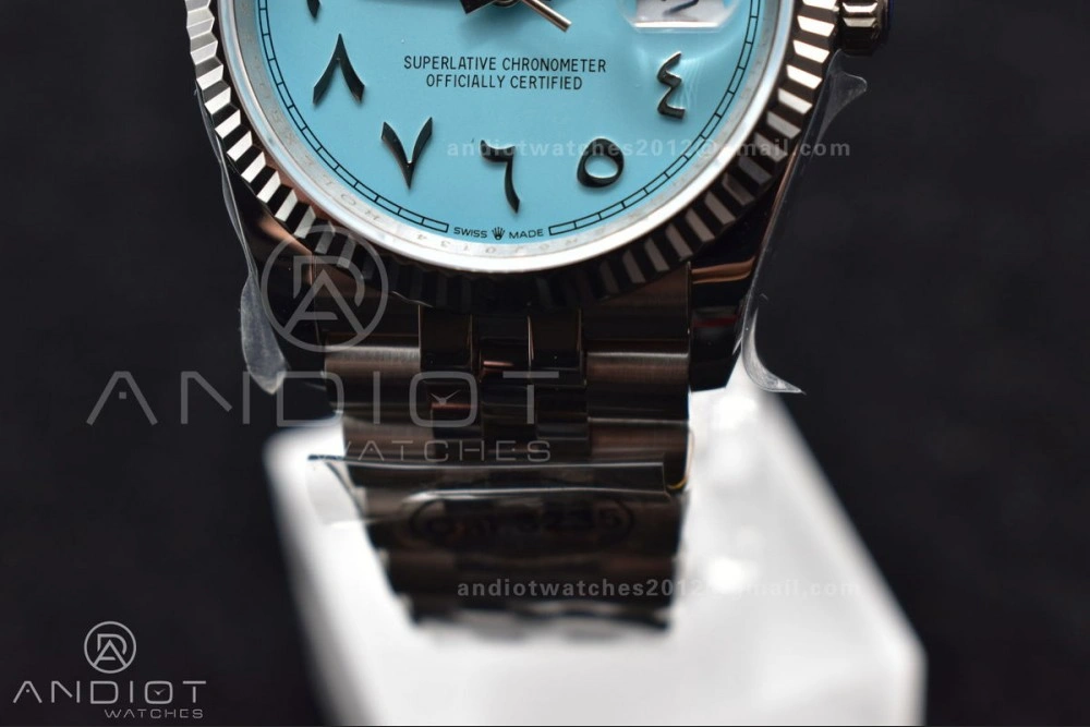 DateJust 36 126234 DIWF 1:1 Best Edition 904L Steel Tiffany Blue Dial Arabic Marker on Jubilee Bracelet SA3235