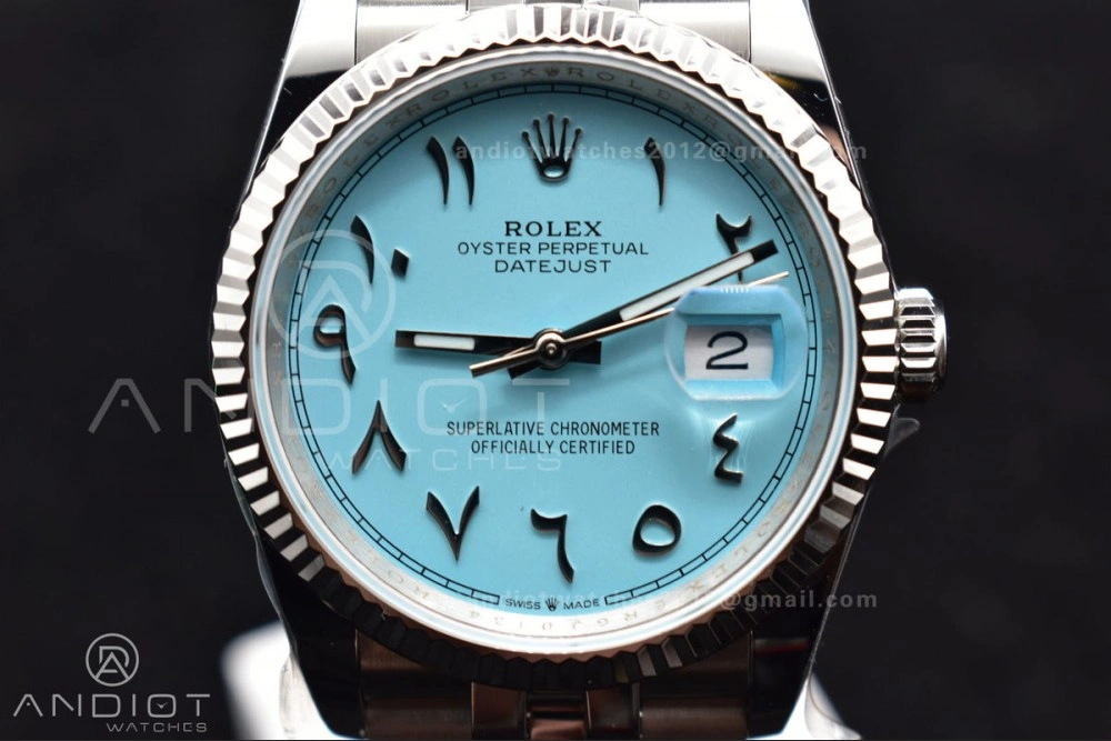 DateJust 36 126234 DIWF 1:1 Best Edition 904L Steel Tiffany Blue Dial Arabic Marker on Jubilee Bracelet SA3235
