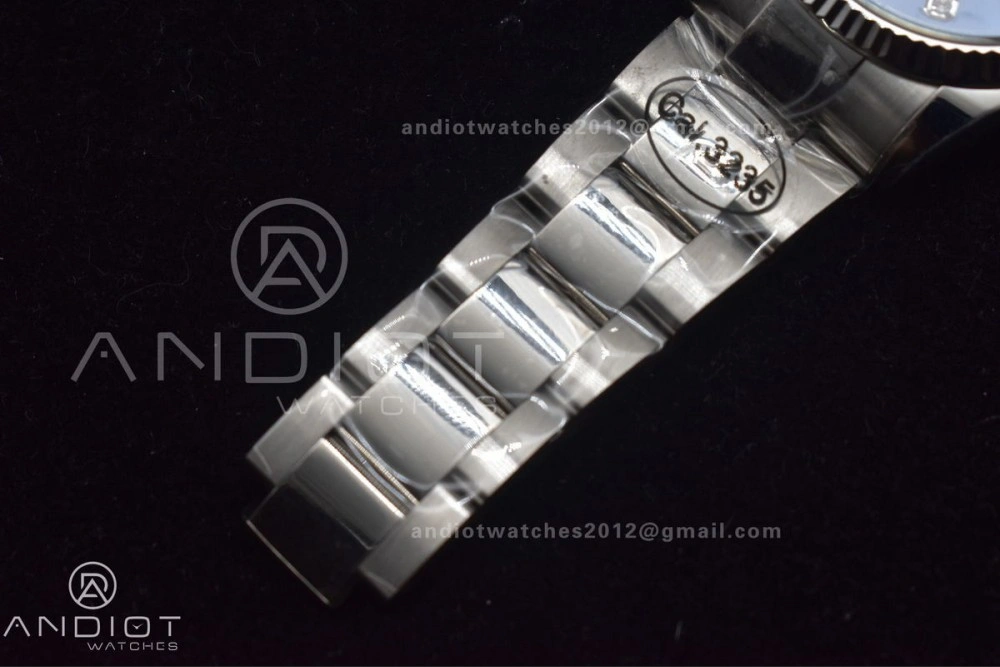 DateJust 36 DIWF 1:1 Best Edition 904L Steel Blue Diamonds Dial on Oyster Bracelet SA3235
