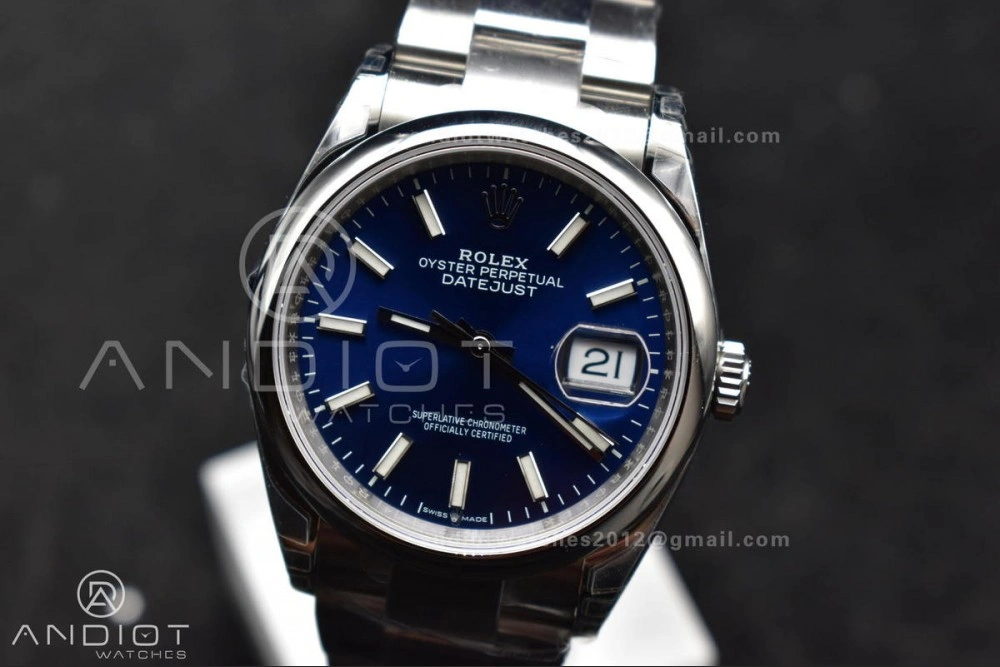 DateJust 36 SS 126200 904L Steel VSF 1:1 Best Edition Blue Dial on Oyster Bracelet VS3235
