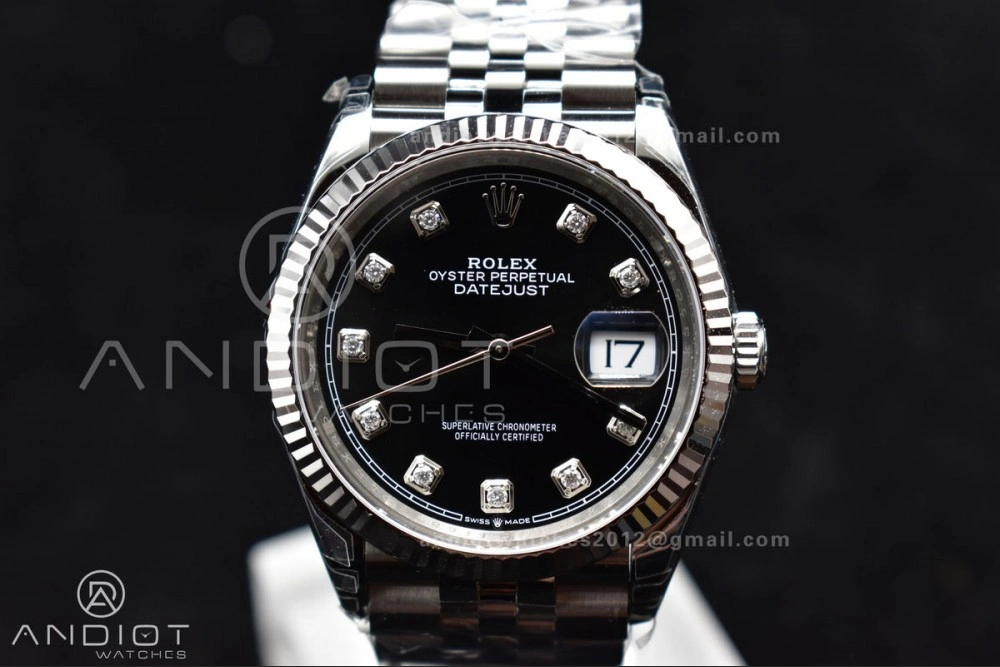 DateJust 36 SS 126234 VSF 1:1 Best Edition 904L Steel Black Diamond Dial On Jubilee Bracelet VS3235