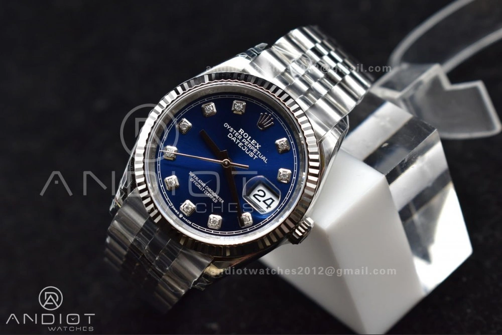 DateJust 36 SS 126234 VSF 1:1 Best Edition 904L Steel Blue Diamond Dial On Jubilee Bracelet VS3235