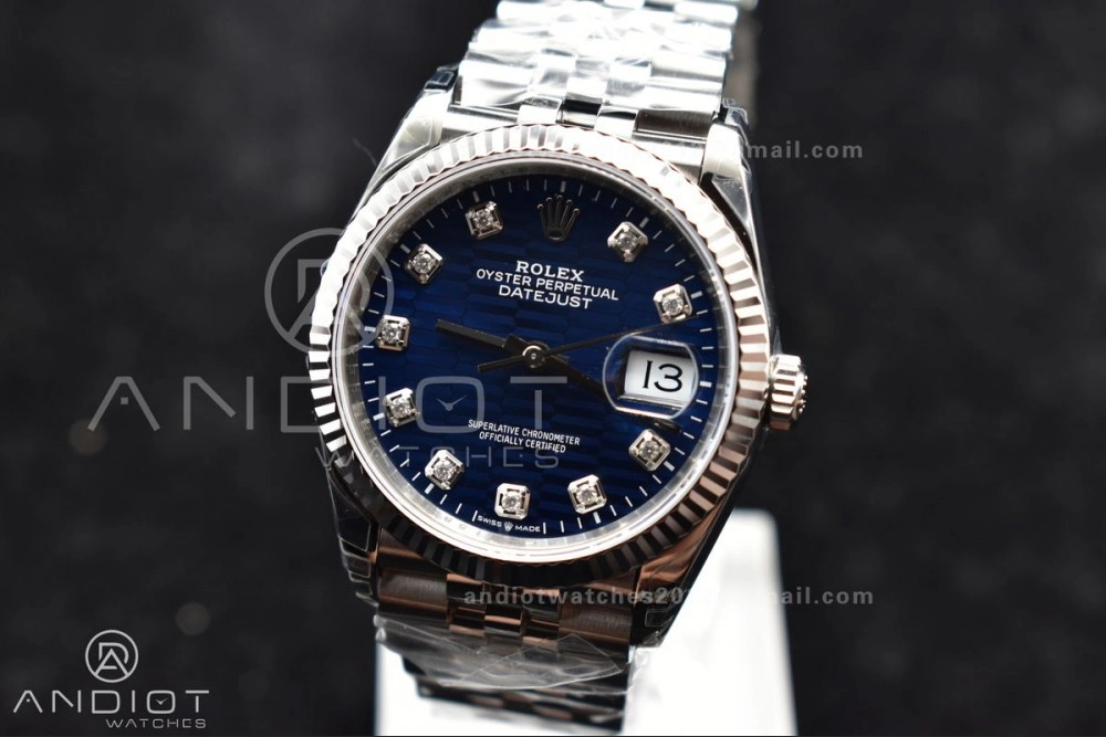 DateJust 36 SS 126234 VSF 1:1 Best Edition 904L Steel Blue Diamond Dial On Jubilee Bracelet VS3235