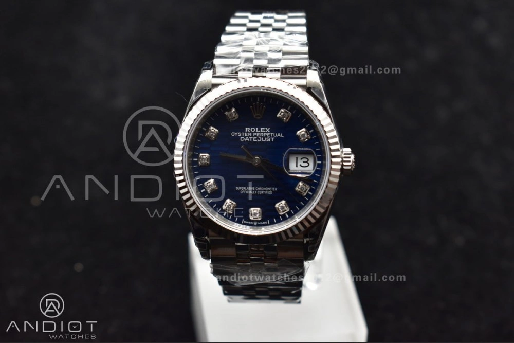 DateJust 36 SS 126234 VSF 1:1 Best Edition 904L Steel Blue Diamond Dial On Jubilee Bracelet VS3235