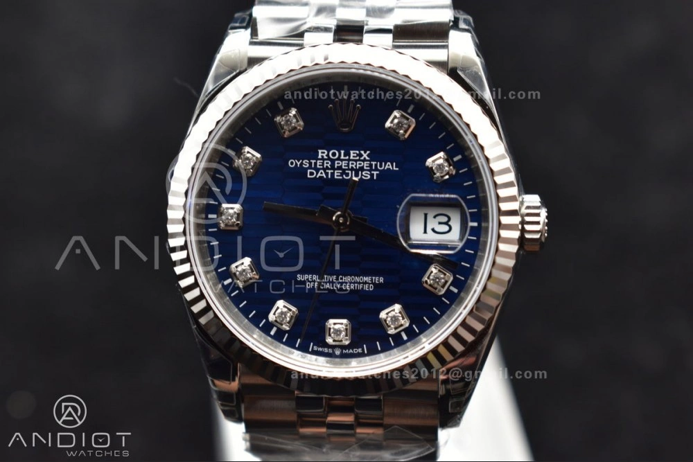 DateJust 36 SS 126234 VSF 1:1 Best Edition 904L Steel Blue Diamond Dial On Jubilee Bracelet VS3235