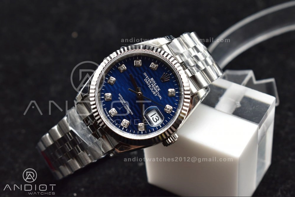 DateJust 36 SS 126234 VSF 1:1 Best Edition 904L Steel Blue Diamond Dial On Jubilee Bracelet VS3235