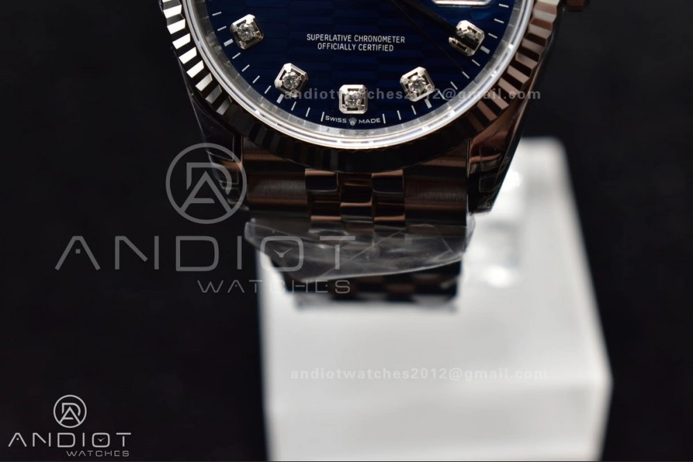 DateJust 36 SS 126234 VSF 1:1 Best Edition 904L Steel Blue Diamond Dial On Jubilee Bracelet VS3235