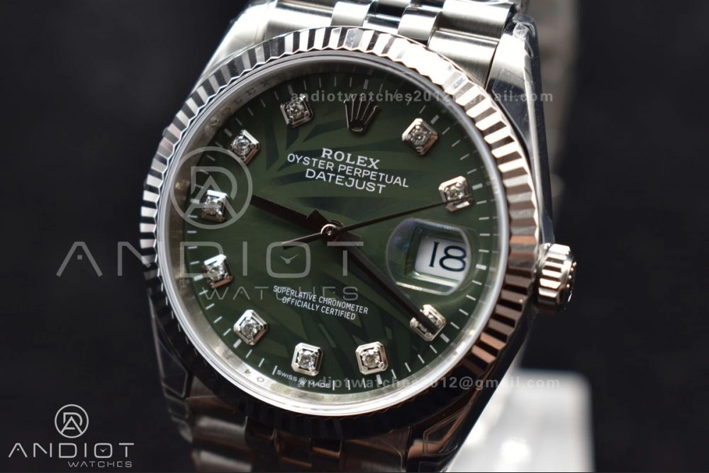 DateJust 36 SS 126234 VSF 1:1 Best Edition 904L Steel Green Diamond Dial On Jubilee Bracelet VS3235
