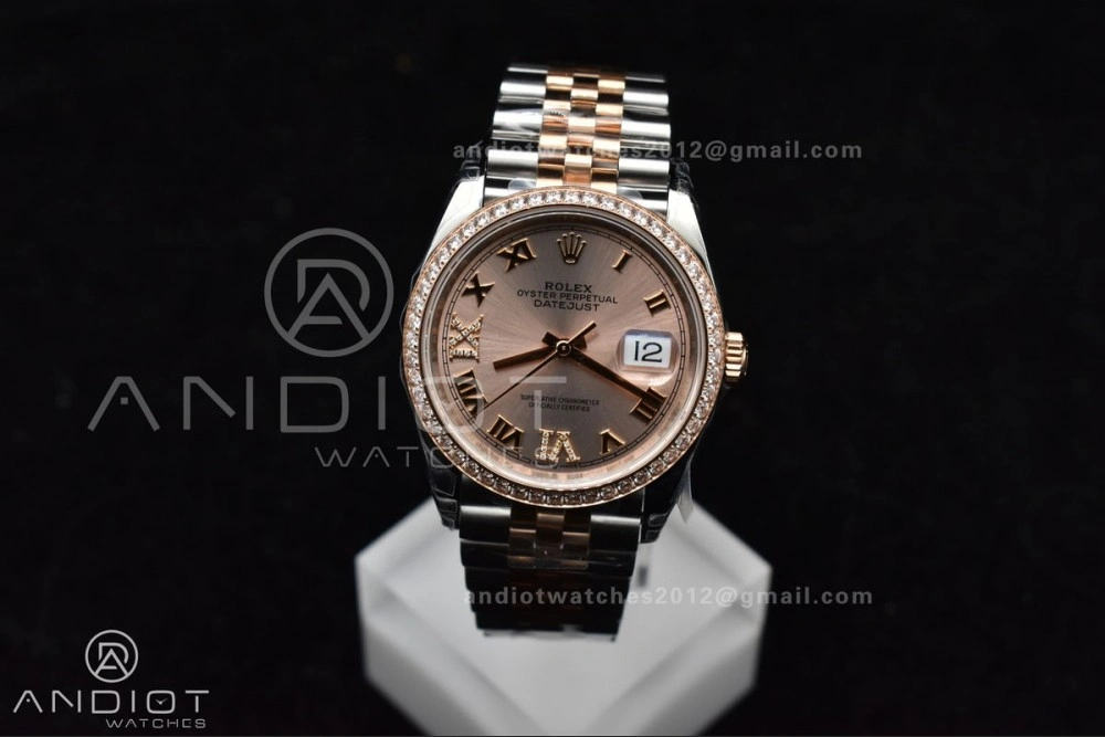 DateJust 36 SS 126281rbr VSF 1:1 Best Edition 904L Steel RG Roman Dial on Jubilee Bracelet VS3235