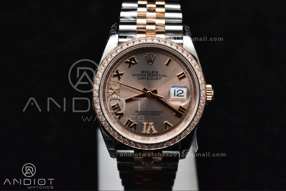 DateJust 36 SS 126281rbr VSF 1:1 Best Edition 904L Steel RG Roman Dial on Jubilee Bracelet VS3235