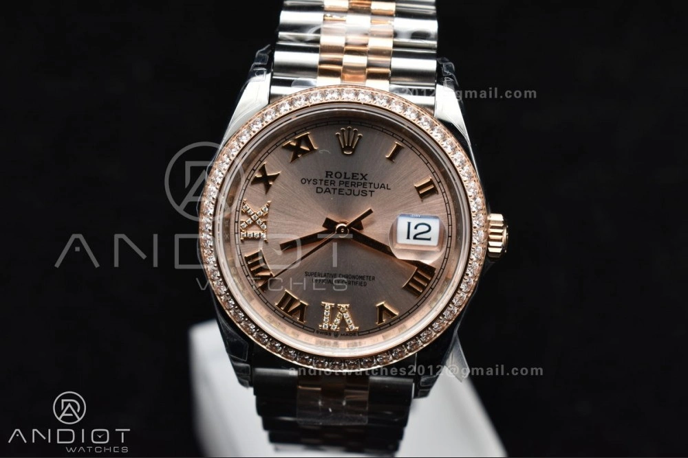 DateJust 36 SS 126281rbr VSF 1:1 Best Edition 904L Steel RG Roman Dial on Jubilee Bracelet VS3235