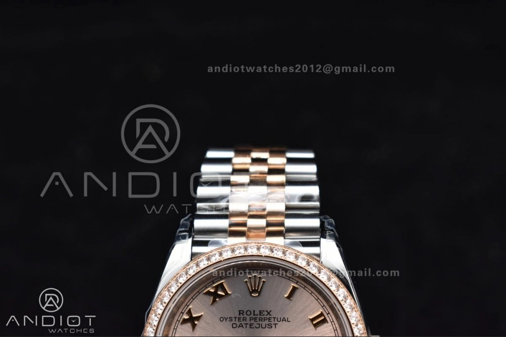 DateJust 36 SS 126281rbr VSF 1:1 Best Edition 904L Steel RG Roman Dial on Jubilee Bracelet VS3235