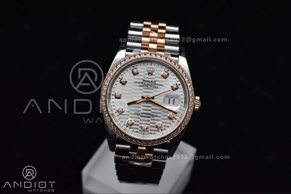 DateJust 36 SS 126281rbr VSF 1:1 Best Edition 904L Steel Silver Textured Dial on Jubilee Bracelet VS3235