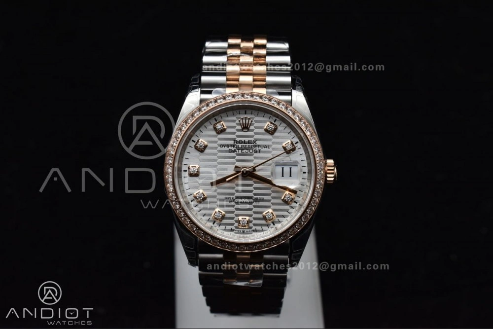 DateJust 36 SS 126281rbr VSF 1:1 Best Edition 904L Steel Silver Textured Dial on Jubilee Bracelet VS3235