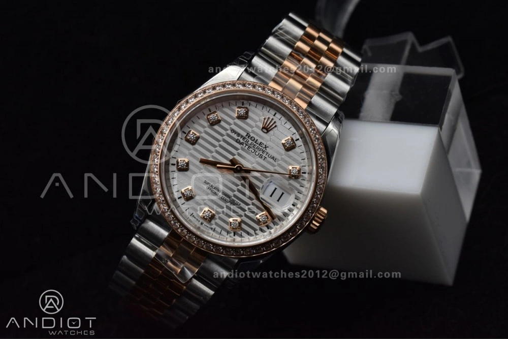 DateJust 36 SS 126281rbr VSF 1:1 Best Edition 904L Steel Silver Textured Dial on Jubilee Bracelet VS3235