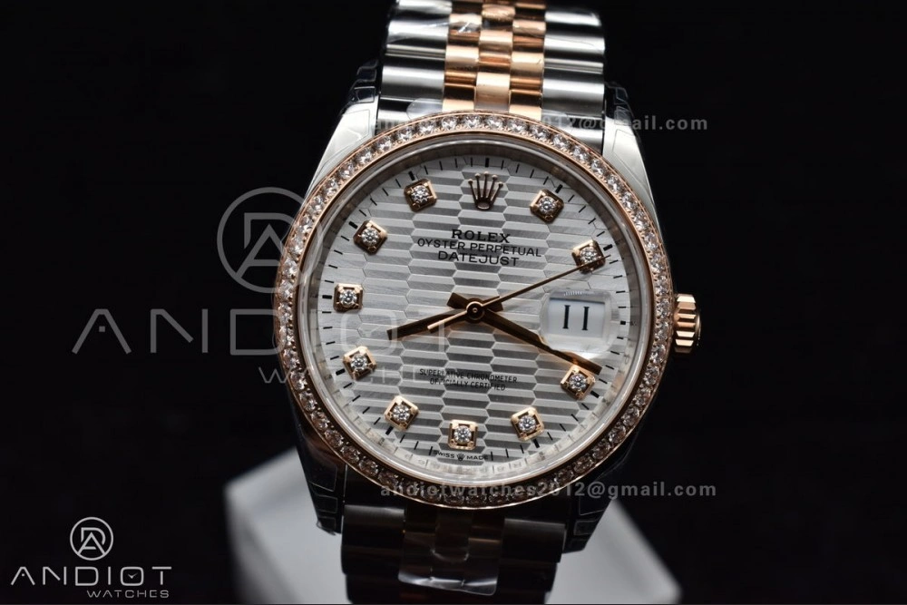 DateJust 36 SS 126281rbr VSF 1:1 Best Edition 904L Steel Silver Textured Dial on Jubilee Bracelet VS3235