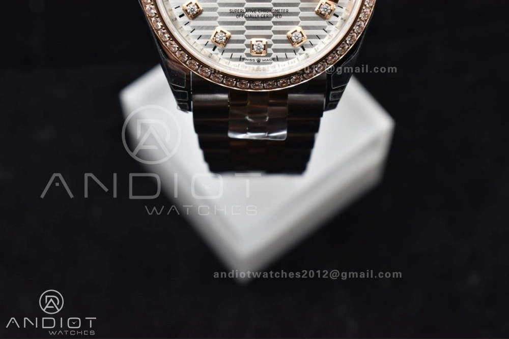 DateJust 36 SS 126281rbr VSF 1:1 Best Edition 904L Steel Silver Textured Dial on Jubilee Bracelet VS3235