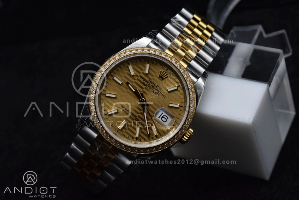 DateJust 36 SS 126283rbr VSF 1:1 Best Edition 904L Steel YG Textured Dial on Jubilee Bracelet VS3235
