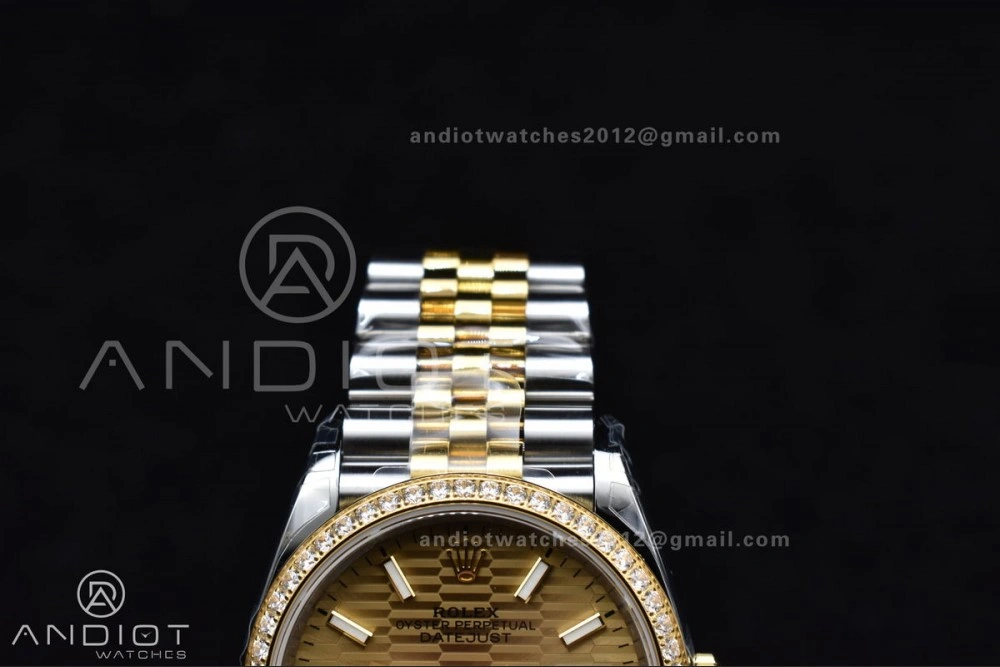 DateJust 36 SS 126283rbr VSF 1:1 Best Edition 904L Steel YG Textured Dial on Jubilee Bracelet VS3235